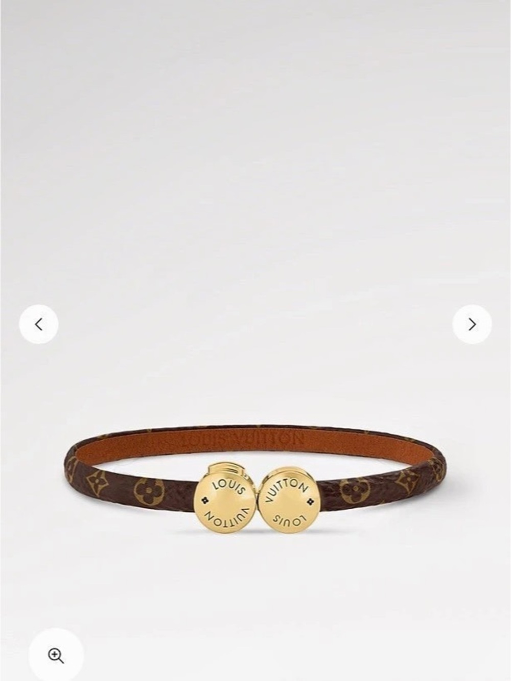 Louis Vuitton Historic Mini Monogram Bracelet in Brown & Gold